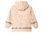 Veste imperméable rose à pois pour fille.