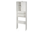 Armoire blanche avec portes et étagères de rangement