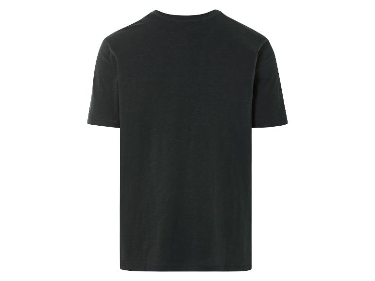 T-shirt noir à manches courtes, vue arrière.