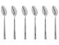 Lot de six cuillères à café ou à thé argentées.