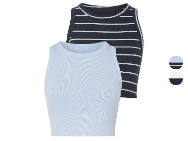 esmara® Lot de 2 tops courts femme