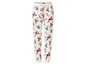 Pantalon de jogging blanc à motif floral.