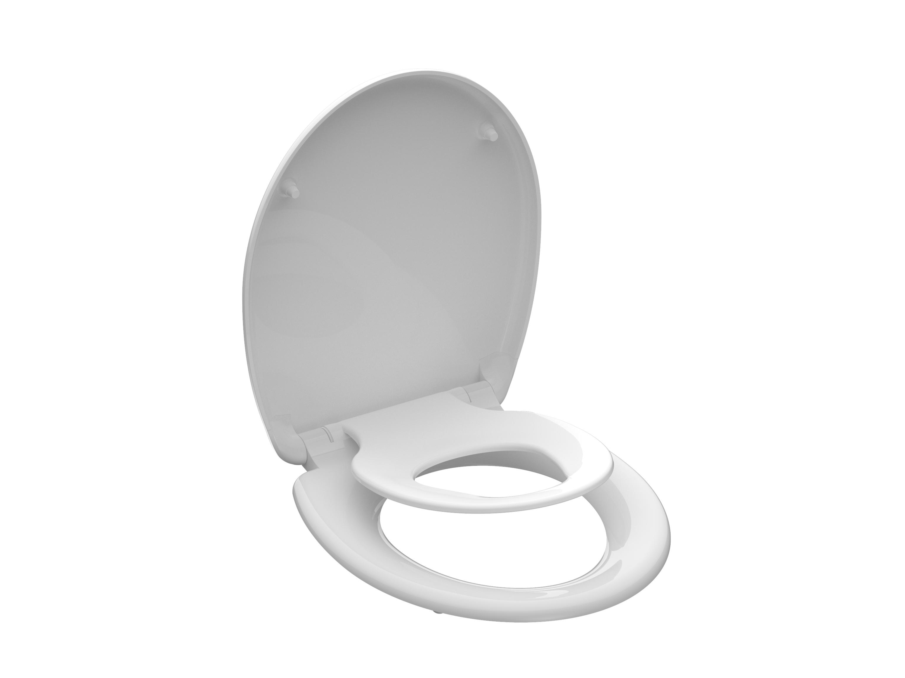 SCHÜTTE Abattant WC Duroplast FAMILY WHITE avec frein de chute et déclipsage rapide.