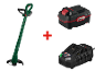 Coupe-bordures Parkside avec batterie et chargeur.