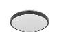 Plafonnier LED rond avec cadre noir et diffuseur blanc