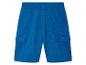 Shorts cargo bleus pour enfant, style décontracté.