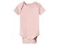 Body bébé rose clair à manches courtes avec boutons-pression