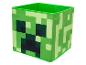 Boîte de rangement Minecraft Creeper : design pixelisé vert.