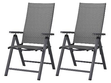 LIVARNO® Lot de 2 fauteuils pliants en aluminium Houston