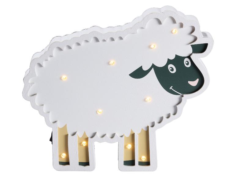 Applique murale LED blanche en forme de mouton pour enfants