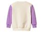 Sweat-shirt beige à manches longues violettes
