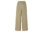 Pantalon large beige à taille élastique.