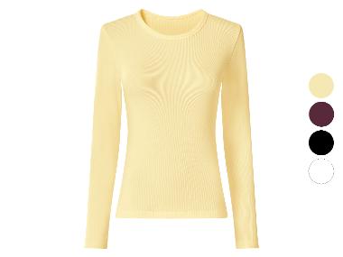 ESMARA® T-shirt côtelé à manches longues femme