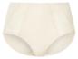 Culotte beige en satin avec dentelle.