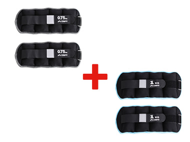 CRIVIT Lot de 2 bandes lestées de 1 kg + Lot de 2 bandes lestées de 0,75 kg