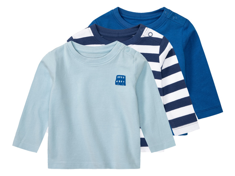 Aller en mode plein écran : lupilu® Lot de 3 t-shirts à manches longues bébé - Image 11