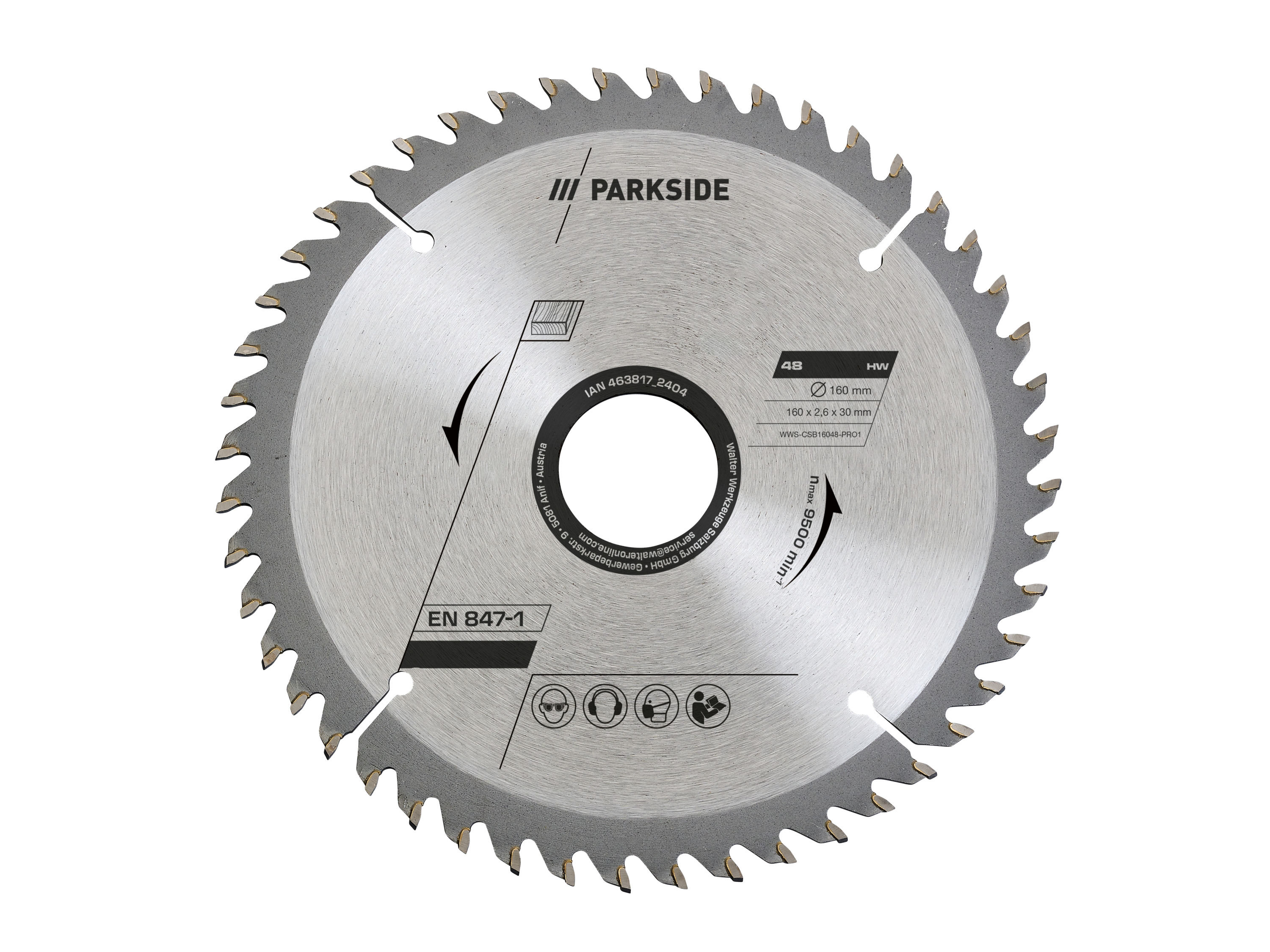PARKSIDE® Lames de scie circulaire 160 mm (160 mm bois 48 dents)
