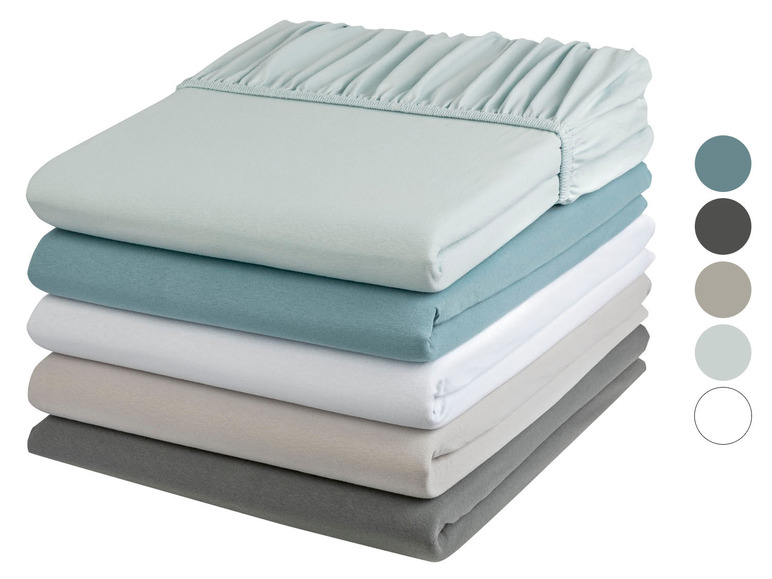 Aller en mode plein écran : LIVARNO home Drap-housse en jersey, 180-200 x 200 cm - Image 1