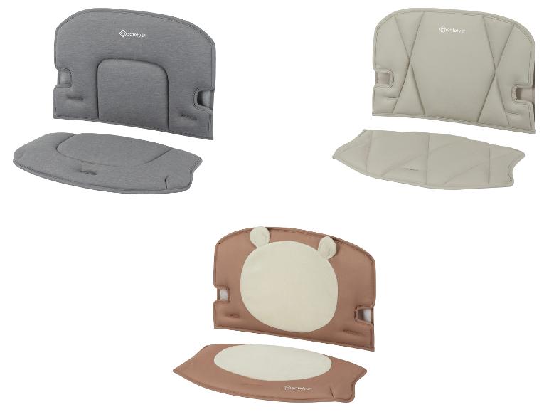 Trois ensembles de réducteurs de siège bébé en gris, beige et marron avec un motif d'ours.