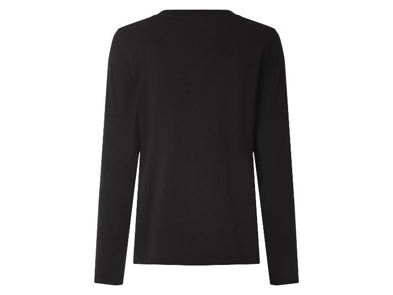 T-shirt noir à manches longues pour homme, vue arrière