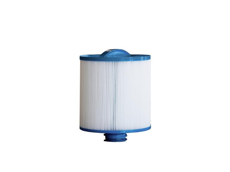 Cartouche de filtration pour piscine HOME DELUXE Marble Deluxe, blanche et bleue.