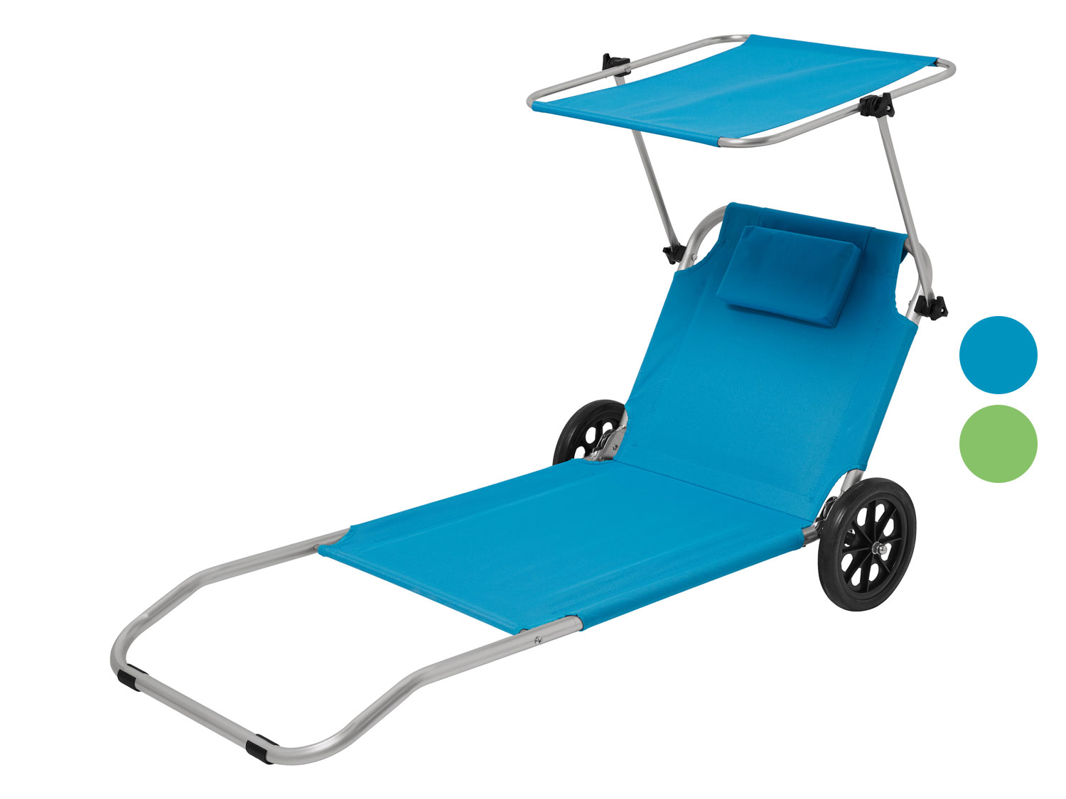 LIVARNO home Chaise longue avec toit solaire pliable