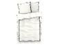 Housse de couette blanche avec bordure noire