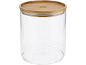 Bocal en verre avec couvercle en bambou