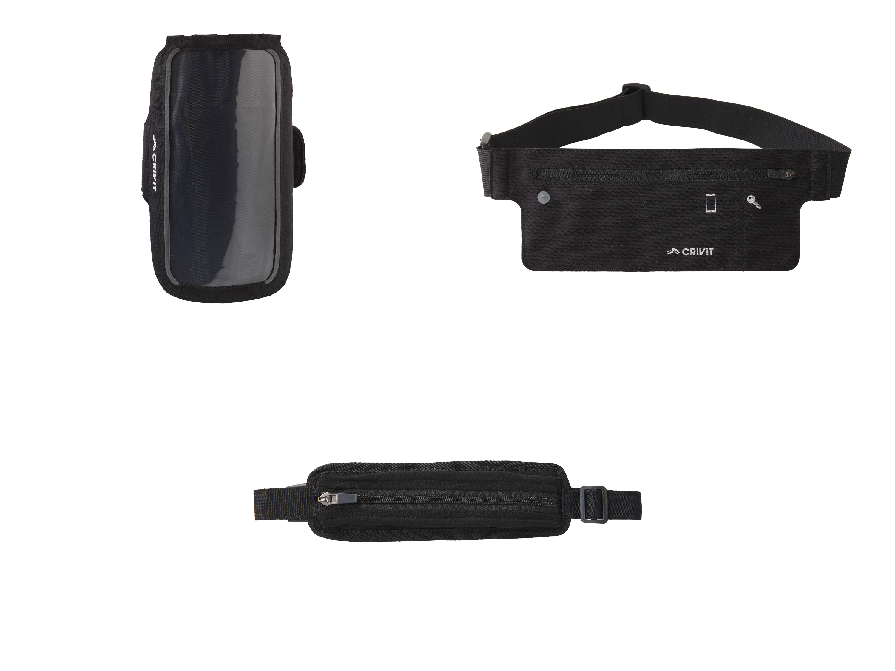 CRIVIT Brassard pour smartphone ou ceinture de running