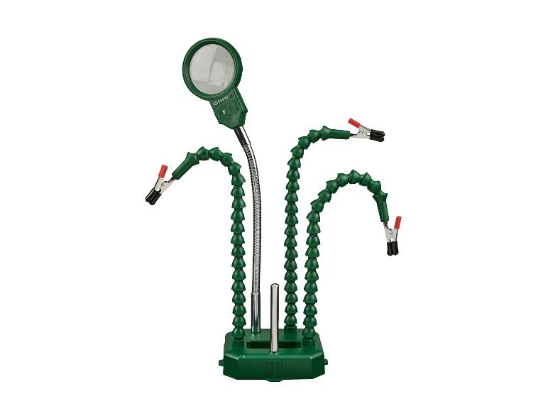 Station de soudage Parkside avec loupe et bras flexibles