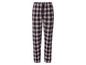 Pantalon de pyjama bleu à carreaux.