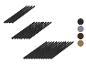 Bandes en plastique noires en différentes quantités avec des échantillons de couleur
