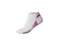 Chaussette de sport courte blanche avec des détails fuchsia.