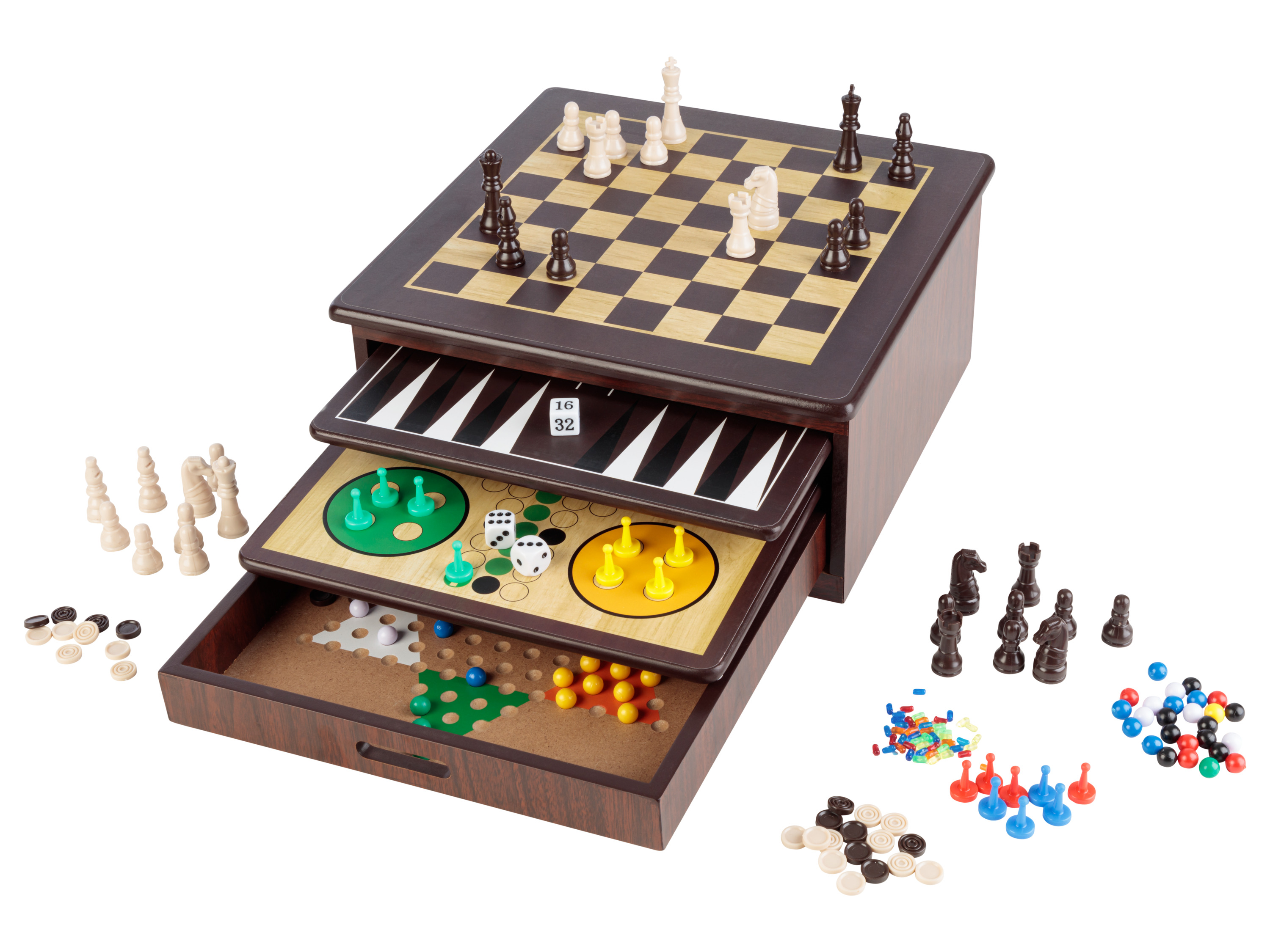 Playtive Coffret de 10 jeux en bois
