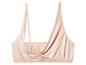 Soutien-gorge d'allaitement beige avec design croisé et bretelles réglables