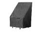 Housse de protection noire pour mobilier de jardin, avec cordon de serrage.