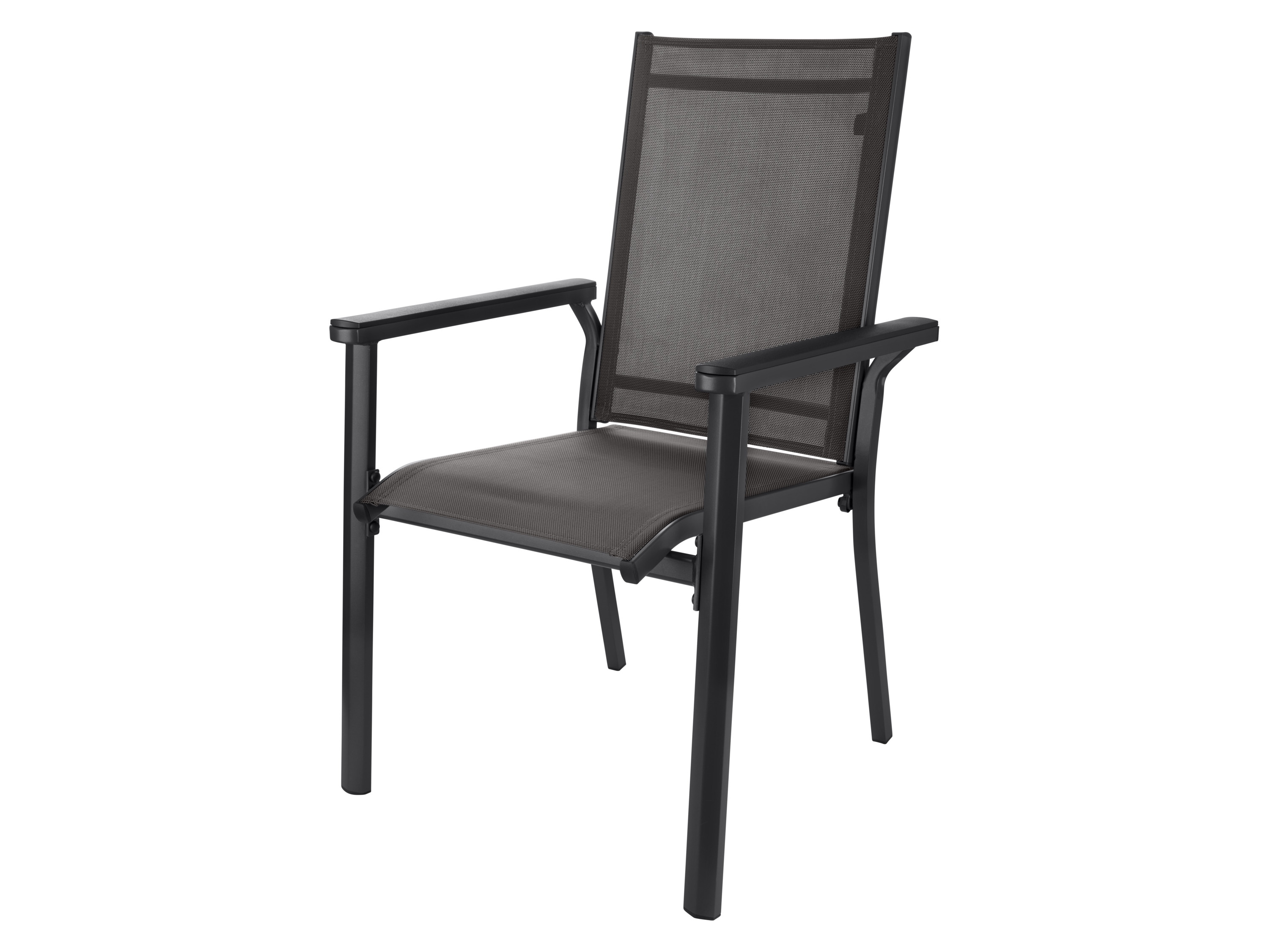 LIVARNO home Chaise empilable en aluminium Houston, anthracite