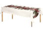 Nappe avec motif floral festif dans les tons rouges et verts