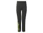 Pantalon de survêtement gris foncé avec logo Minecraft vert sur le côté.