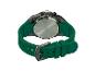 Montre de sport verte avec bracelet en silicone, vue arrière