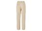Pantalon beige taille haute et jambes droites.