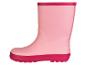 Bottes de pluie roses avec une semelle rose.