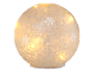 Boule lumineuse décorative avec motif de flocons de neige et lumière chaude