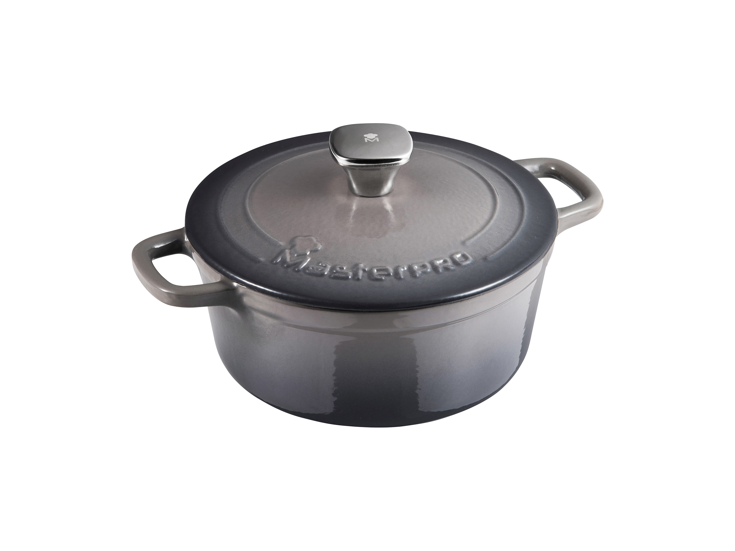 Masterpro Casserole en fonte avec couvercle, Ø 27 cm