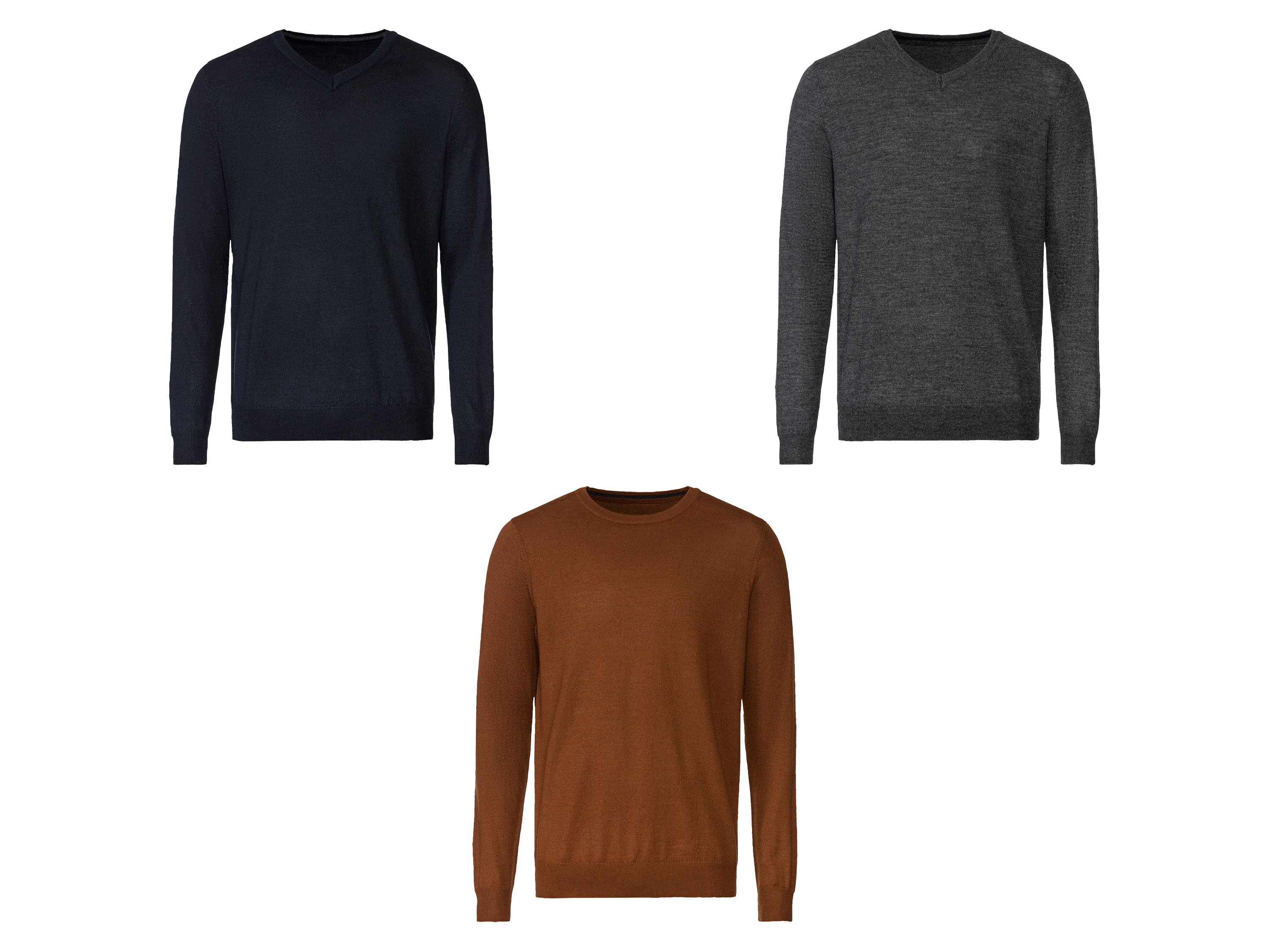 LIVERGY® Pull en laine Mérinos homme