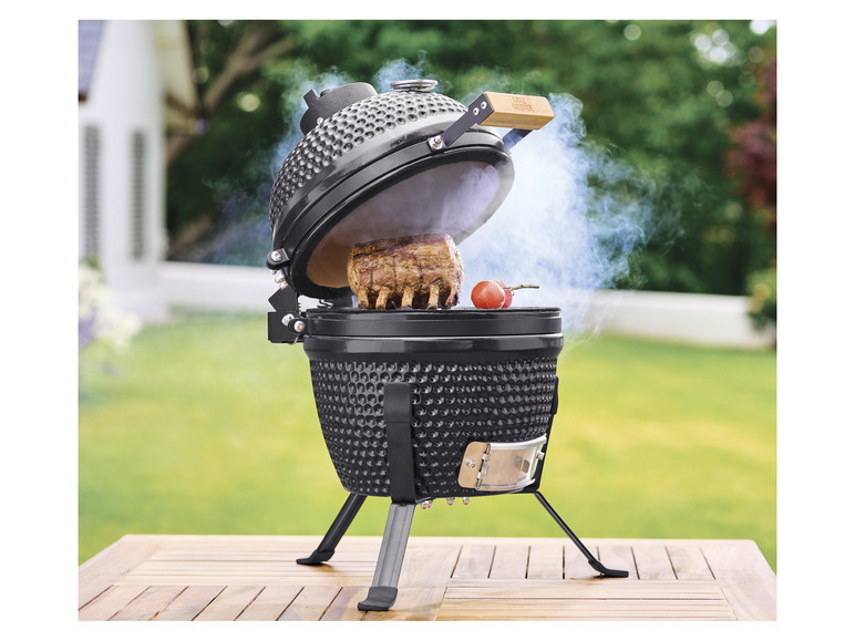 Aller en mode plein écran : GRILLMEISTER Grill de table en céramique, thermomètre intégré - Image 3