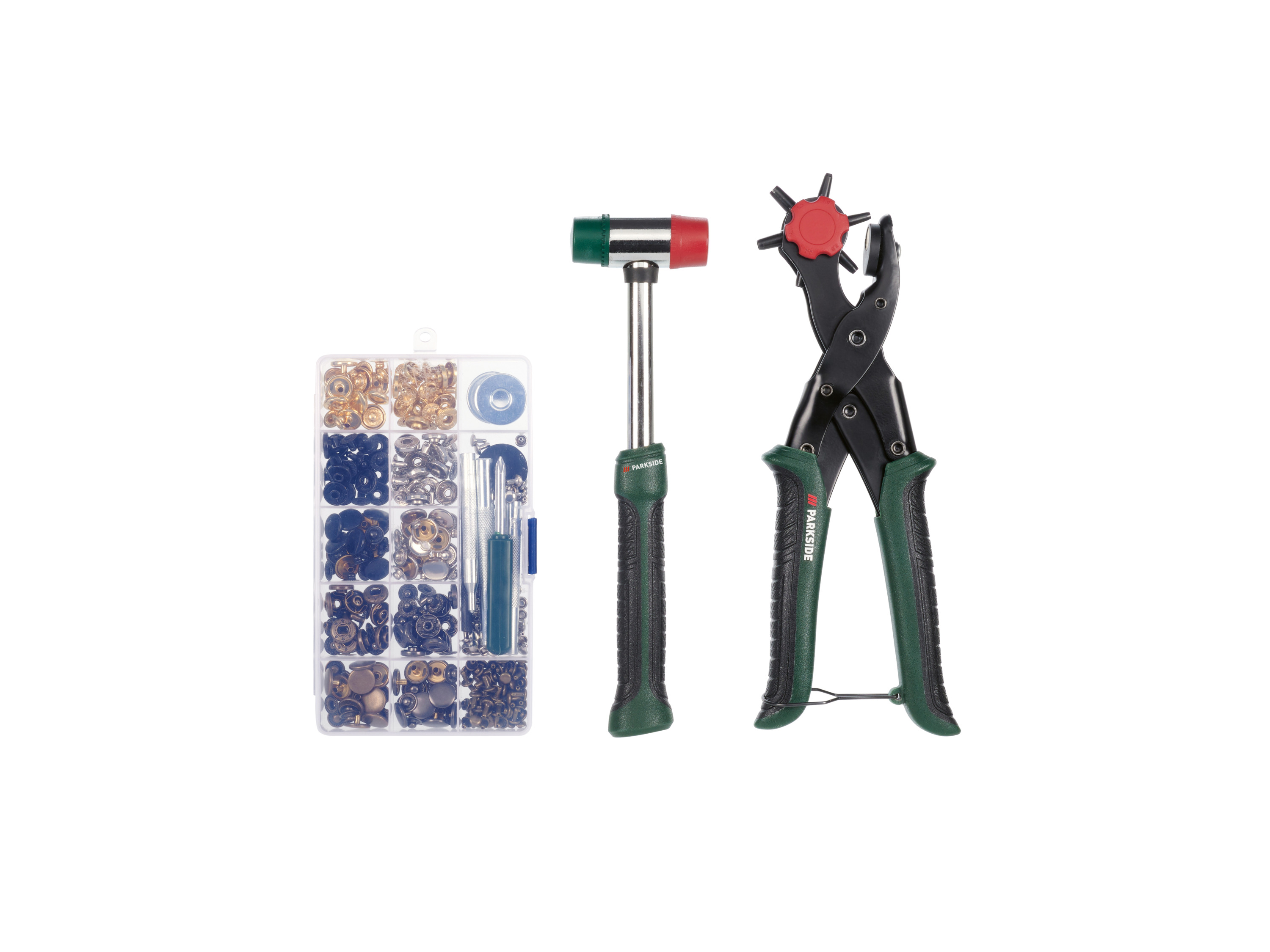 PARKSIDE® Set pince emporte-pièce/boutons-pression, 358 pièces