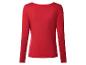 Haut rouge à manches longues pour femme, vue de dos