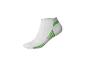 Chaussette de sport blanche avec des rayures vertes