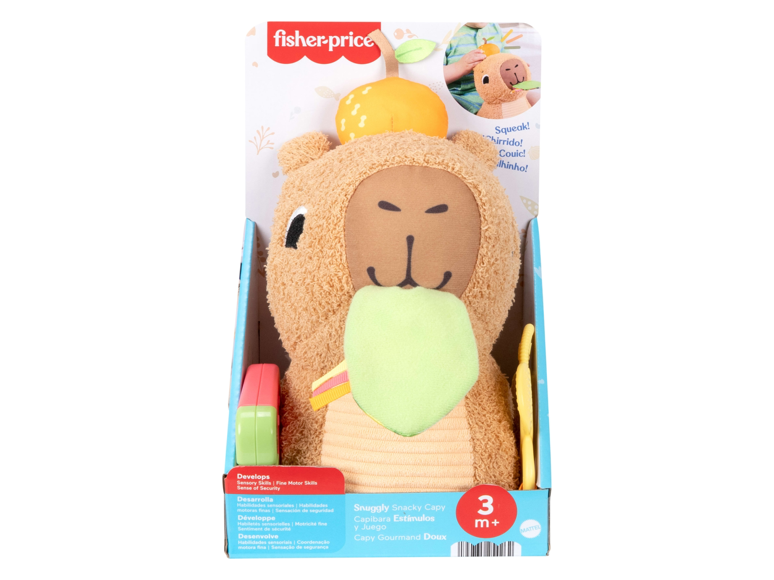 Peluche Fisher-Price Mon Capybara Câlins – Anneau de Dentition et Hochet - vue 8